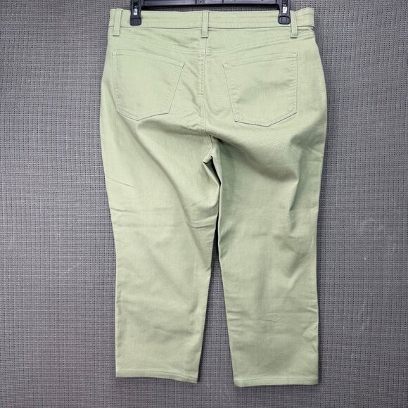 Talbots Slim Ankle Jean Curvy Olive Green Size 14P Women's Stretch Cotton Blend - Picture 4 of 11